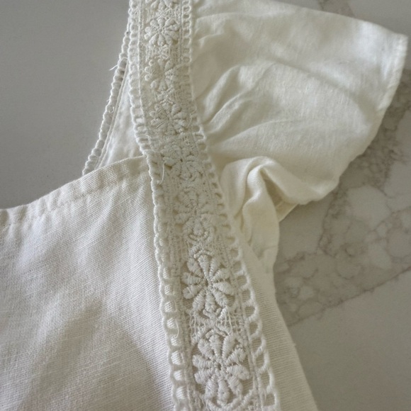 Ivory Dress with Lace Details- - Picture 3 of 7